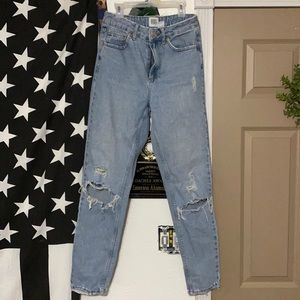 Size 24 ripped mom jeans